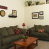Living room with sofas and wall decor